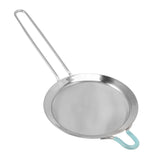 60 Mesh Fine Strainer Stainless Steel Handheld Flour Colander with Long Handle for Kitchen 20cm/7.9in