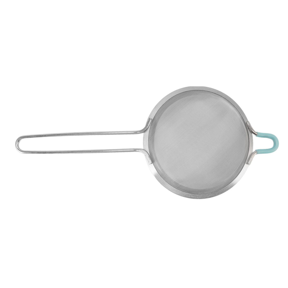 60 Mesh Fine Strainer Stainless Steel Handheld Flour Colander with Long Handle for Kitchen 20cm/7.9in