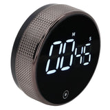 Kitchen Timer Rotating Silent Magnetic Suction Kids Study Timer LED Countdown Timer Black