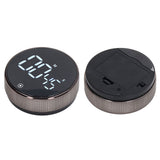 Kitchen Timer Rotating Silent Magnetic Suction Kids Study Timer LED Countdown Timer Black - Extra Image