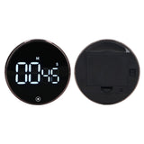 Kitchen Timer Rotating Silent Magnetic Suction Kids Study Timer LED Countdown Timer Black