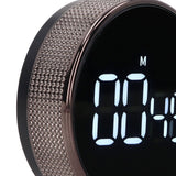 Kitchen Timer Rotating Silent Magnetic Suction Kids Study Timer LED Countdown Timer Black - Extra Image