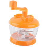 Manual Vegetable Grinder PP Stainless Steel Food Grade Compact Portable Food Vegetable Grinder for Kitchen Restaurant 6 Blades - Top-Down View