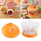 Manual Vegetable Grinder PP Stainless Steel Food Grade Compact Portable Food Vegetable Grinder for Kitchen Restaurant 6 Blades - Extra Image
