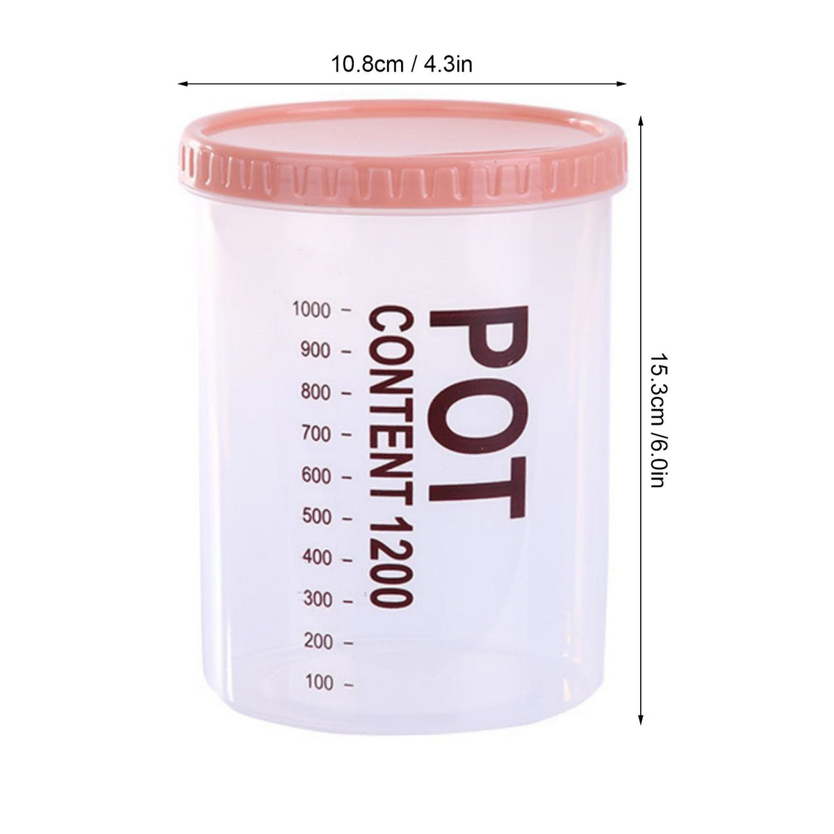 Storage Jars Plastic Material Stackable Transparent Body Large Capacity Rotatable Sealing Cover Airtight Jars with Lids Large Color Random