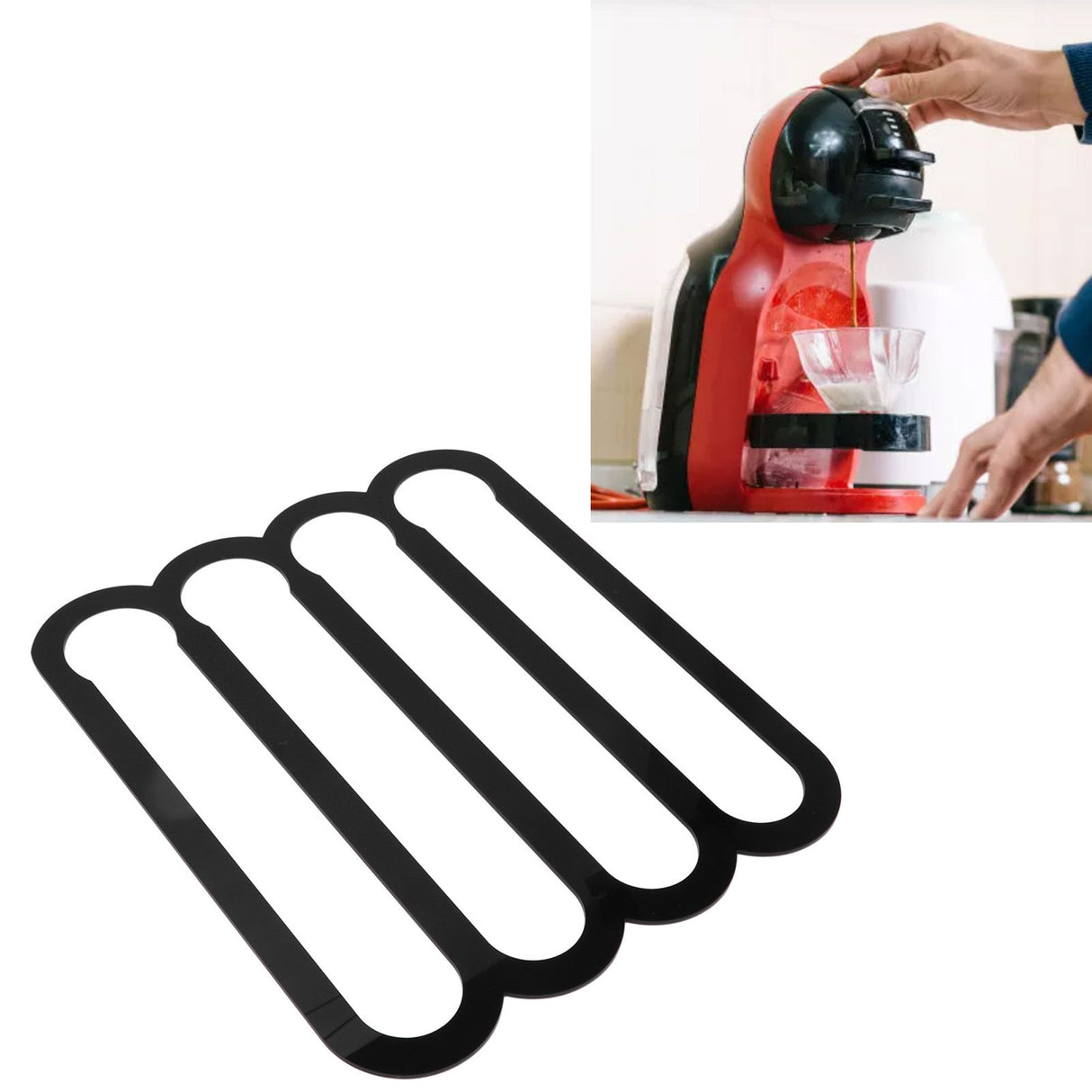 Wall Capsule Holder Compatible For VertuoLine Capsule Pods Vertically Horizontally Mounted Coffee Capsule Rack Storage Black