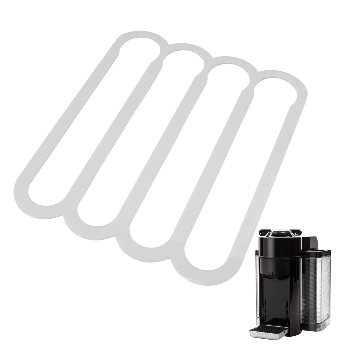 Wall Capsule Holder Compatible For VertuoLine Capsule Pods Vertically Horizontally Mounted Coffee Capsule Rack Storage White