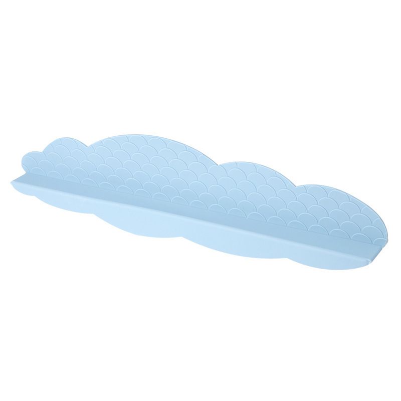 Kitchen Sink Water Splashing Guard Silicone Water Splatter Guard with Suction Cup for Dishes Washing Light Blue Clouds