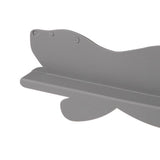 Kitchen Sink Water Splashing Guard Silicone Water Splatter Guard with Suction Cup for Dishes Washing Grey Bear - Front View