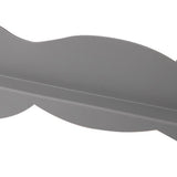 Kitchen Sink Water Splashing Guard Silicone Water Splatter Guard with Suction Cup for Dishes Washing Grey Bear - Top-Down View