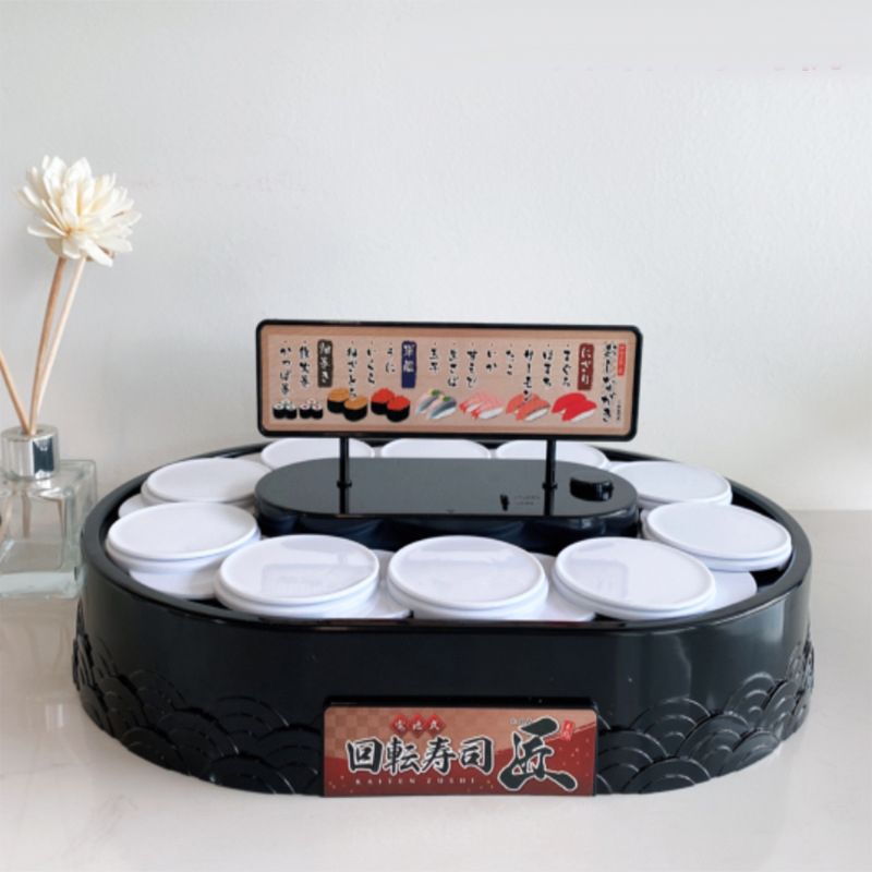 Rotating Cupcakes Machine Automatic Rotating Display Table Swing Tray for Kids Birthday Party Gifts Sushi