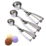 Stainless Steel Ice Cream Scoop Manual Ice Cream Ball Digger Scoop Kitchen Accessories 6cm/2.4in