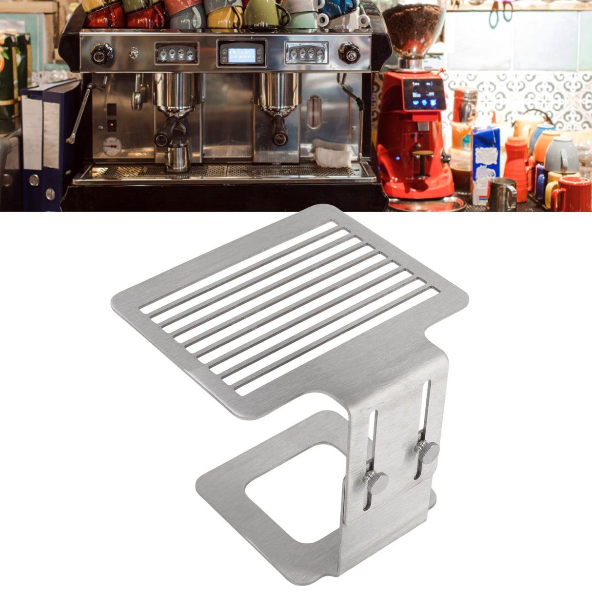 Coffee Machine Scale Rack Stainless Steel Height Adjustable Strong Weighing Rack Silver