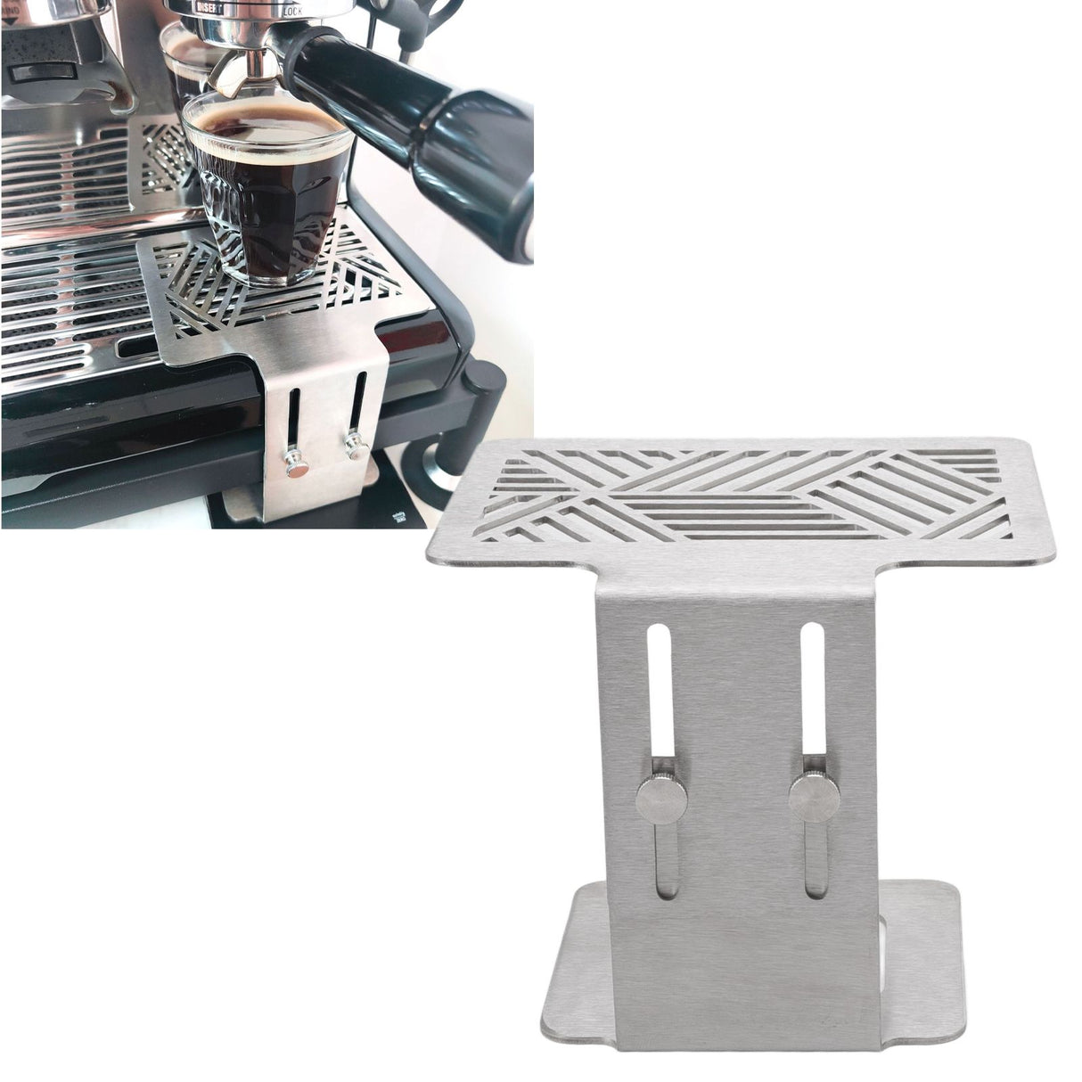 Coffee Machine Electronic Scale Rack 304 Stainless Steel Adjustable Height Coffee Machine Scale Weighing Stand Silver