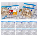 10pcs Food Vacuum Bag 22x21cm Household Thickened Transparent Food Grade Vacuum Sealer Bag for Kitchen