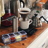 Kitchen Seasoning Jar Set Acrylic Condiment Storage Box Transparent Salt Sugar Spice Jar Set - Side View
