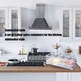 Kitchen Seasoning Jar Set Acrylic Condiment Storage Box Transparent Salt Sugar Spice Jar Set