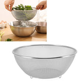 Stainless Steel Strainer Colander Fast Drainage 24CM Diameter Safe Food Grade Material Salad Bowl for Home Kitchen Mesh Screen - Extra Image