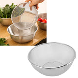Stainless Steel Strainer Colander Fast Drainage 24CM Diameter Safe Food Grade Material Salad Bowl for Home Kitchen Mesh Screen - Extra Image