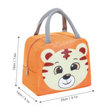Lunch Bag Cute Cartoon Animal Pattern Waterproof Large Capacity Portable Thermal Insulation Lunch Box Bag for Women Men Tiger - 45-Degree Angle