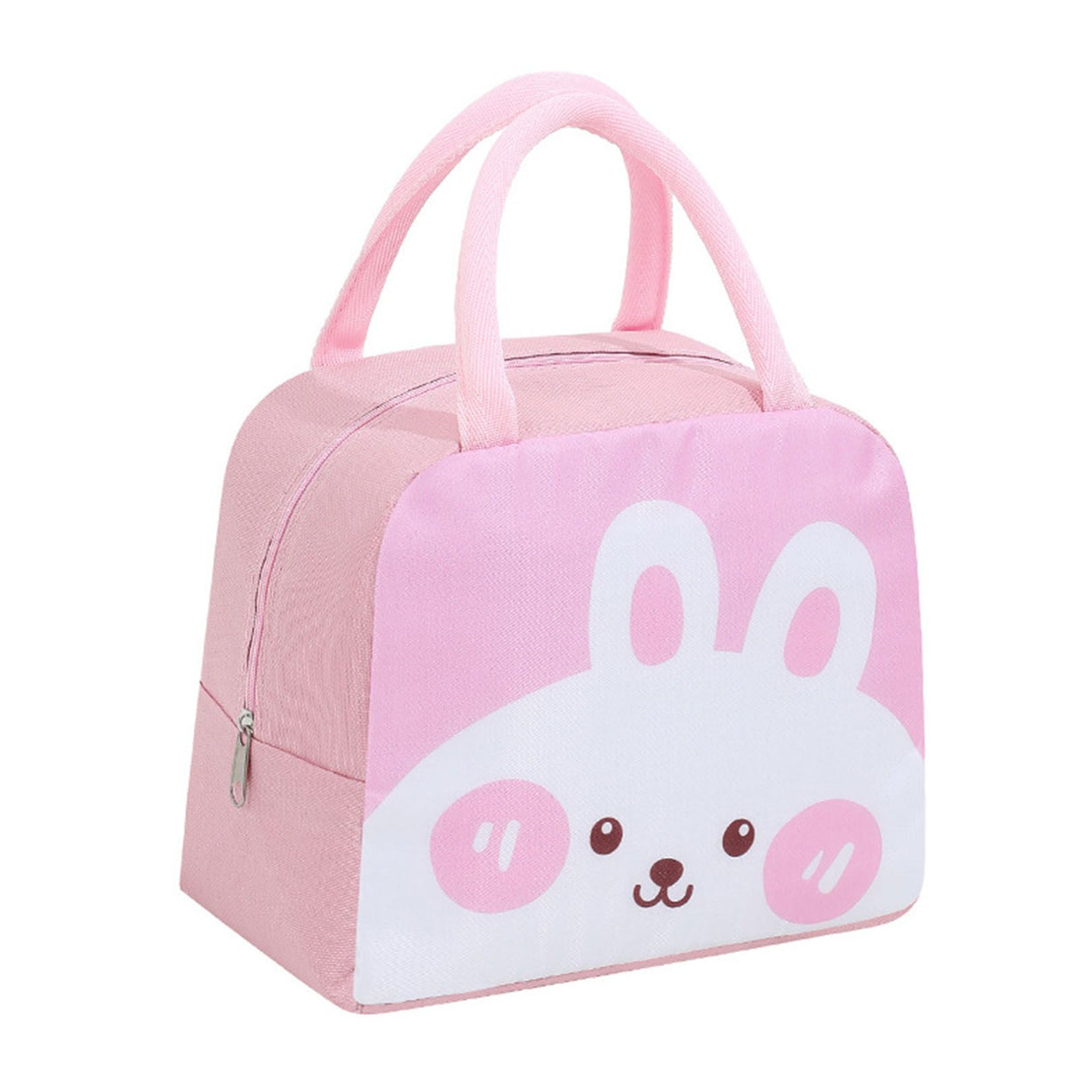 Lunch Bag Cute Cartoon Animal Pattern Waterproof Large Capacity Portable Thermal Insulation Lunch Box Bag for Women Men Rabbit