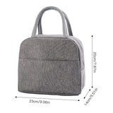Tote Lunch Bag Reusable Insulated Cooler High Capacity Waterproof for Men Women Work Picnic Beach Gray - Top-Down View