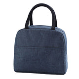 Tote Lunch Bag Reusable Insulated Cooler High Capacity Waterproof for Men Women Work Picnic Beach Dark Blue