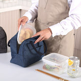 Tote Lunch Bag Reusable Insulated Cooler High Capacity Waterproof for Men Women Work Picnic Beach Dark Blue