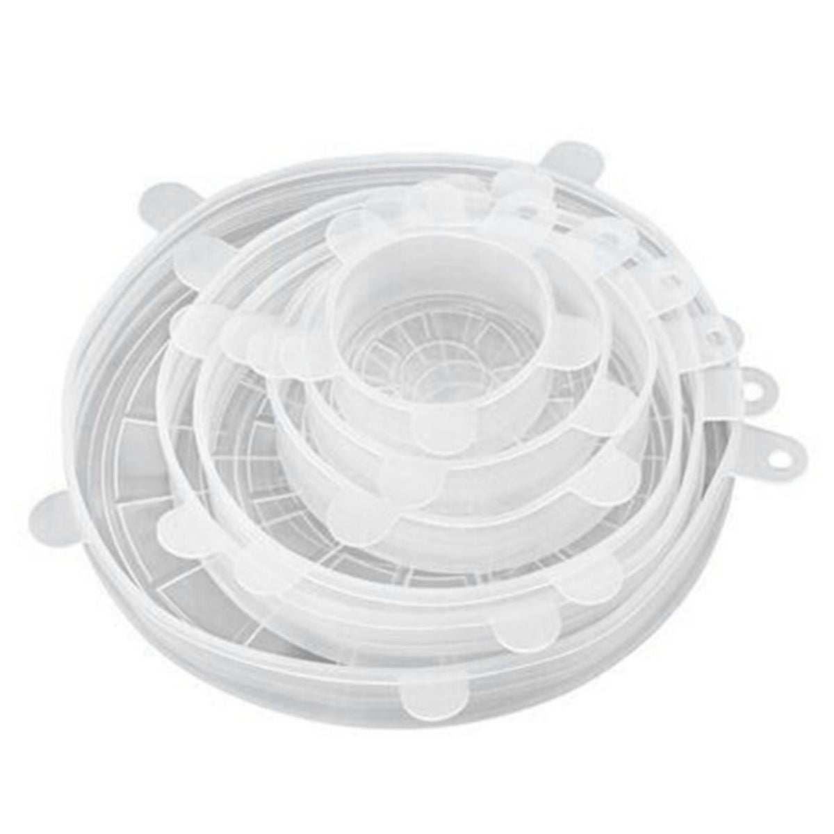 6 Pcs Silicone Stretch Lids High Temperature Resistance Round Reusable Silicone Lids for Refrigerator Microwave Oven Silicone Cover 6 Pcs