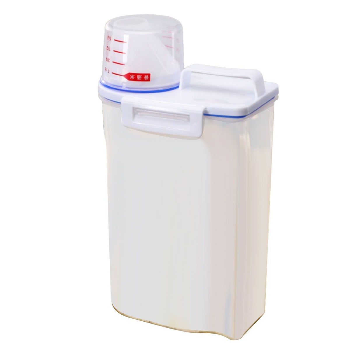 Rice Container Portable Compact 2kg Capacity Box Design Food Grade PP Plastic Airtight Food Storage Container Transparent Color