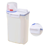 Rice Container Portable Compact 2kg Capacity Box Design Food Grade PP Plastic Airtight Food Storage Container Transparent Color - Front View