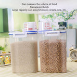 Rice Container Portable Compact 2kg Capacity Box Design Food Grade PP Plastic Airtight Food Storage Container Transparent Color - Top-Down View