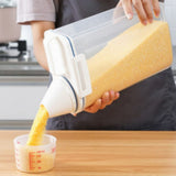Rice Container Portable Compact 2kg Capacity Box Design Food Grade PP Plastic Airtight Food Storage Container Transparent Color - Close-Up Angle