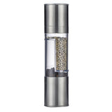 Salt and Pepper Grinder Stainless Steel Dual Head Adjustable Grind Size Manual Spice Grinder for Home Kitchen Grinder