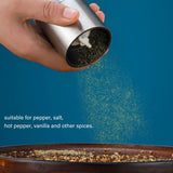 Salt and Pepper Grinder Stainless Steel Dual Head Adjustable Grind Size Manual Spice Grinder for Home Kitchen Grinder