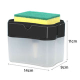 Dish Liquid Dispenser Durable Plastic Effort Saving Press Large Capacity Dish Detergent Dispenser for Kitchen Home Black