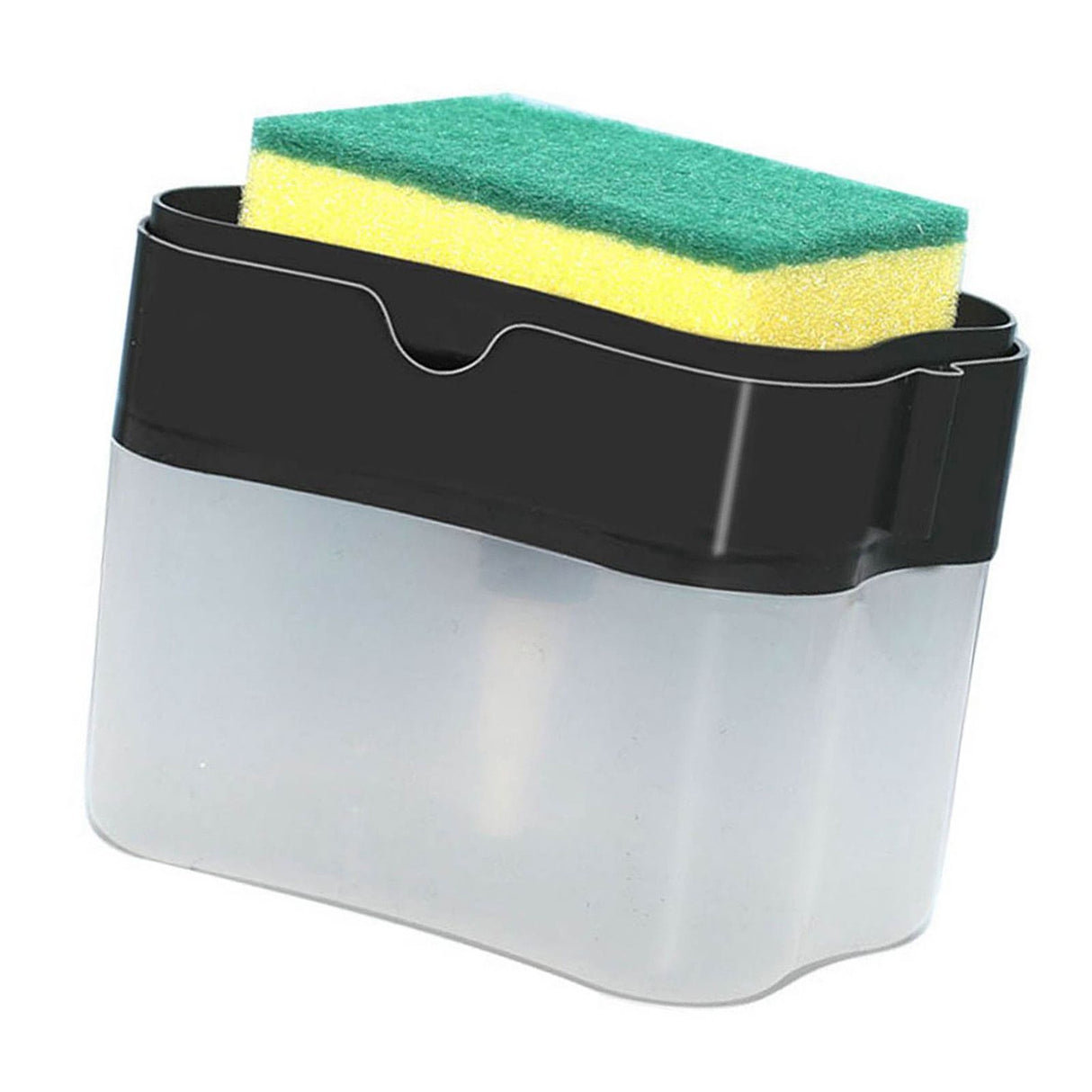 Dish Liquid Dispenser Durable Plastic Effort Saving Press Large Capacity Dish Detergent Dispenser for Kitchen Home Black