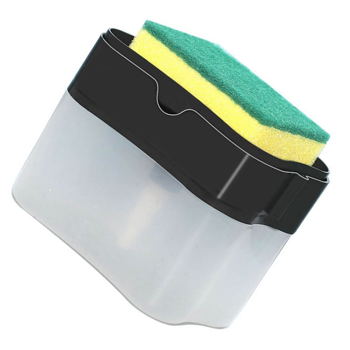 Dish Liquid Dispenser Durable Plastic Effort Saving Press Large Capacity Dish Detergent Dispenser for Kitchen Home Black
