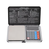 0.01/100G Digital Calculator Scale Kitchen Scale Baking Food Precise Scale with White Light Backlit Screen - Front View