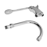 Foot Pedal Control Valve Faucet Stainless Steel Kitchen Sink Water Tap Vertical Basin Switch Faucet