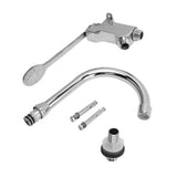 Foot Pedal Control Valve Faucet Stainless Steel Kitchen Sink Water Tap Vertical Basin Switch Faucet
