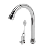 Foot Pedal Faucet Set Stainless Steel Hands Free Silver Touchless Floor Mount Foot Control Water Tap Kit