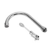 Foot Pedal Faucet Set Stainless Steel Hands Free Silver Touchless Floor Mount Foot Control Water Tap Kit - Low Angle