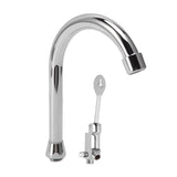 Foot Pedal Faucet Set Stainless Steel Hands Free Silver Touchless Floor Mount Foot Control Water Tap Kit