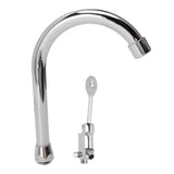 Foot Pedal Faucet Set Stainless Steel Hands Free Silver Touchless Floor Mount Foot Control Water Tap Kit - Extra Image