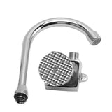 Foot Pedal Basin Faucet Kitchen Sink Foot Tap Floor Mounted Foot Pedal Faucet Set Double Outlet Water