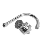 Foot Pedal Basin Faucet Kitchen Sink Foot Tap Floor Mounted Foot Pedal Faucet Set Double Outlet Water - Close-Up Angle
