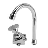 Foot Pedal Basin Faucet Kitchen Sink Foot Tap Floor Mounted Foot Pedal Faucet Set Double Outlet Water