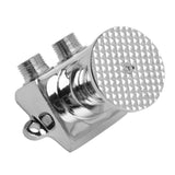 Floor Mount Pedal Valve Stainless Steel Water Saving Foot Pedal Water Tap Control Switch Valve for Public Places Double Outlet - Side View