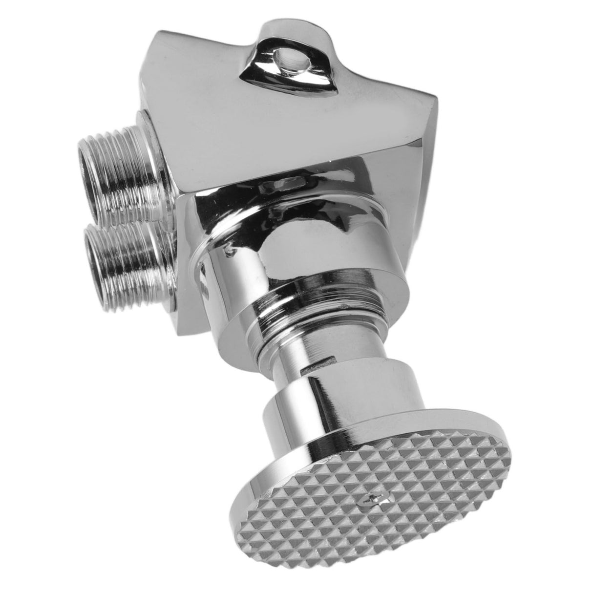 Floor Mount Pedal Valve Stainless Steel Water Saving Foot Pedal Water Tap Control Switch Valve for Public Places Double Outlet